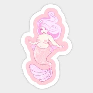 Cherry Blossom Mermaid Sticker
